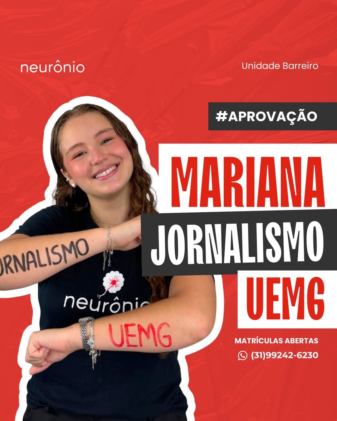 A MARI AGORA FAZ JORNALISMO NA UEMG! 🤩 Mari, nós ficamos muito felizes em saber que você conseg