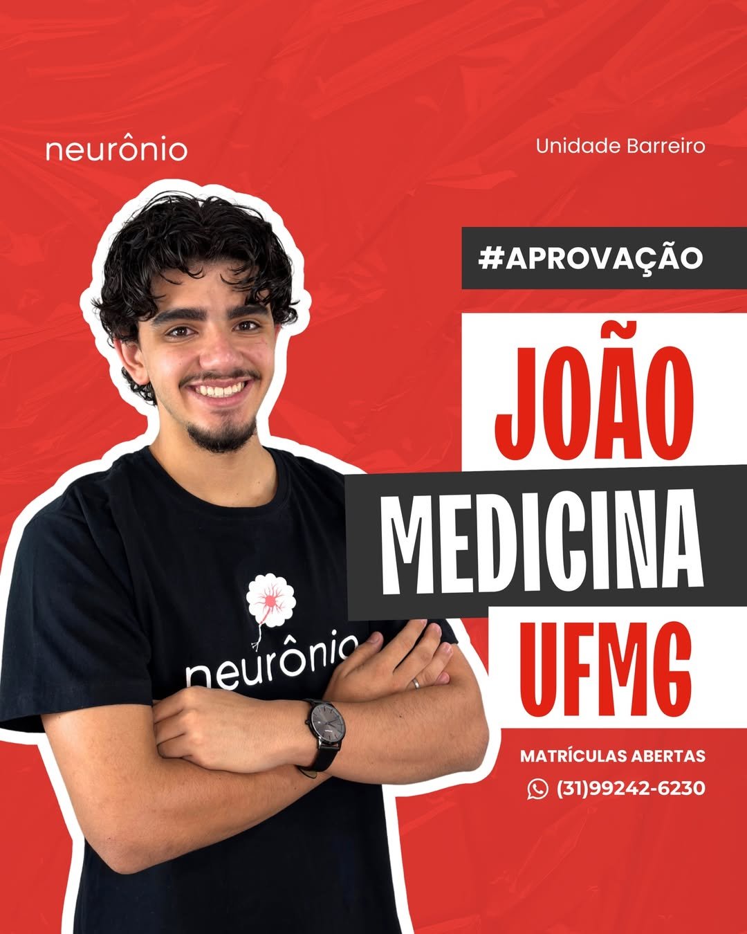 João é MED UFMG 2026 🤩❤️Nosso João Victor chegou todo quietinho! Ele veio lááá do CEFET-MG e tr